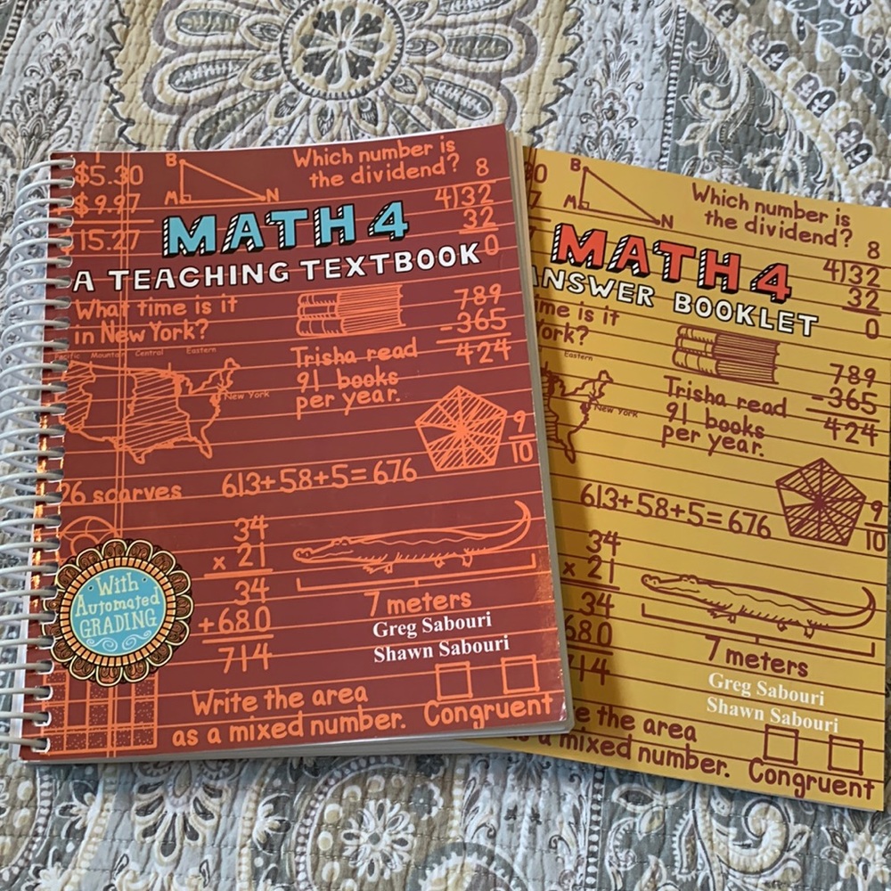 Math 4 & Answer Booklet: Teaching Textbooks - Homeschool Curriculum